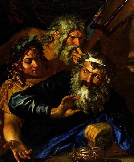 Girolamo Troppa Laomedon Refusing Payment to Poseidon and Apollo Spain oil painting art